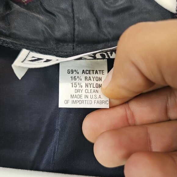 Vintage Zum Zum Jacket Womens S Black Velvet Gold Glitter Shoulder Pads Evening - Picture 4 of 9